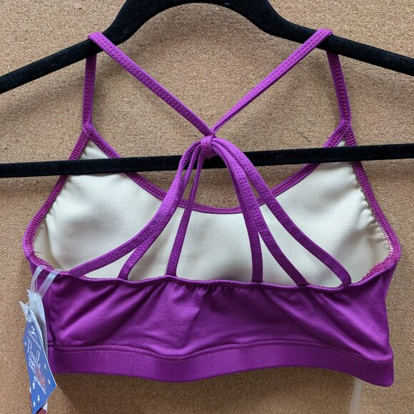 Motionwear Purple Strappy Back Sports Bra - Picture 2 of 3